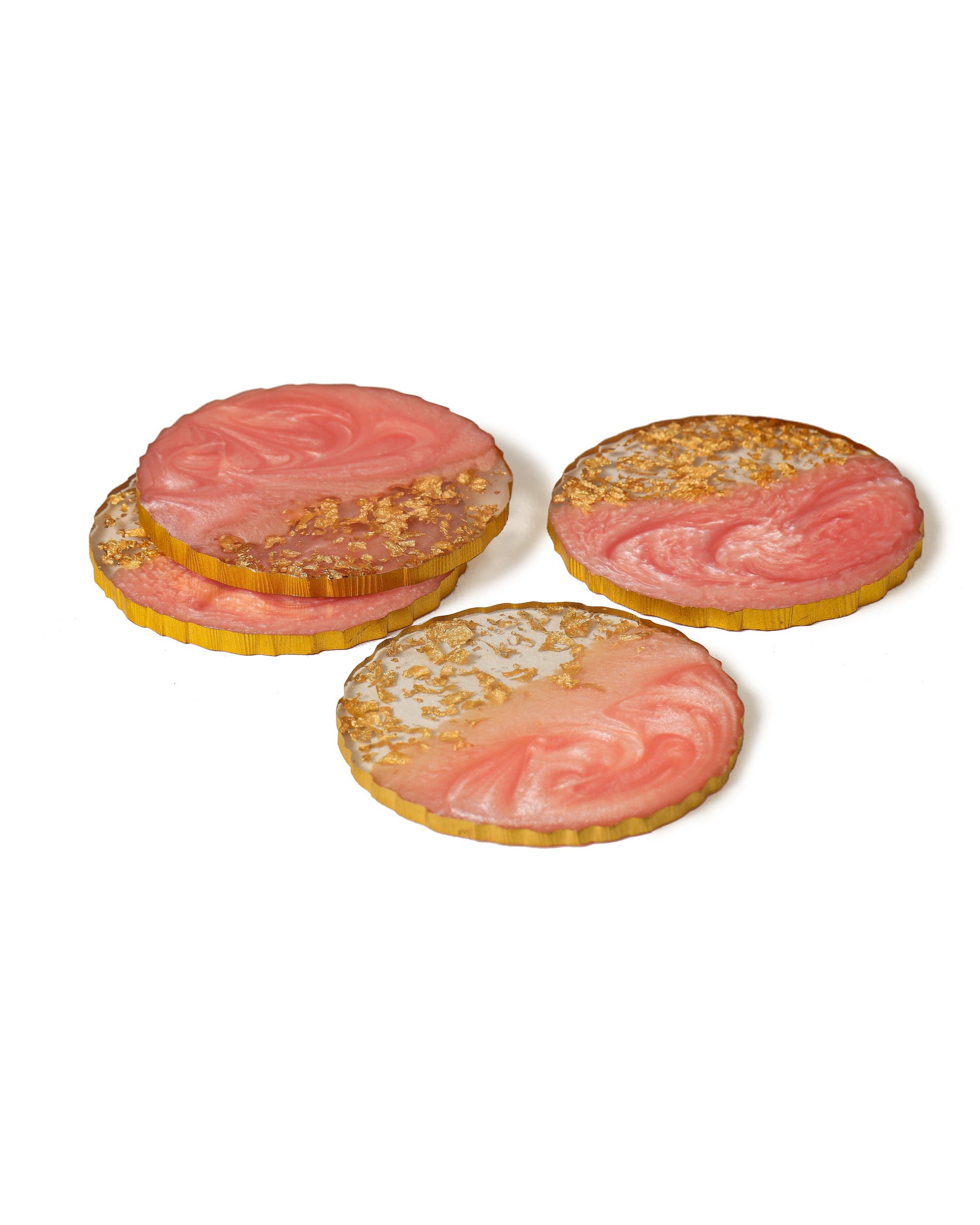Alamkari India Resin Resin Art Coasters - Set of 4