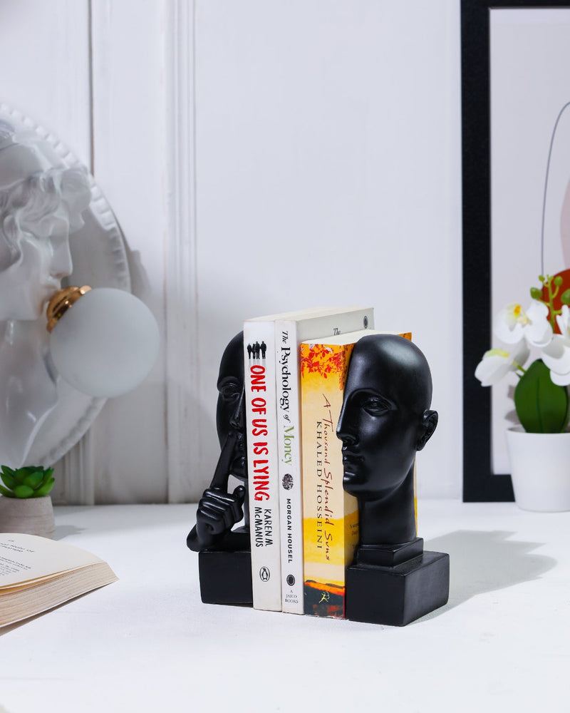 Alamkari India resin See No Evil Black Face Bookend