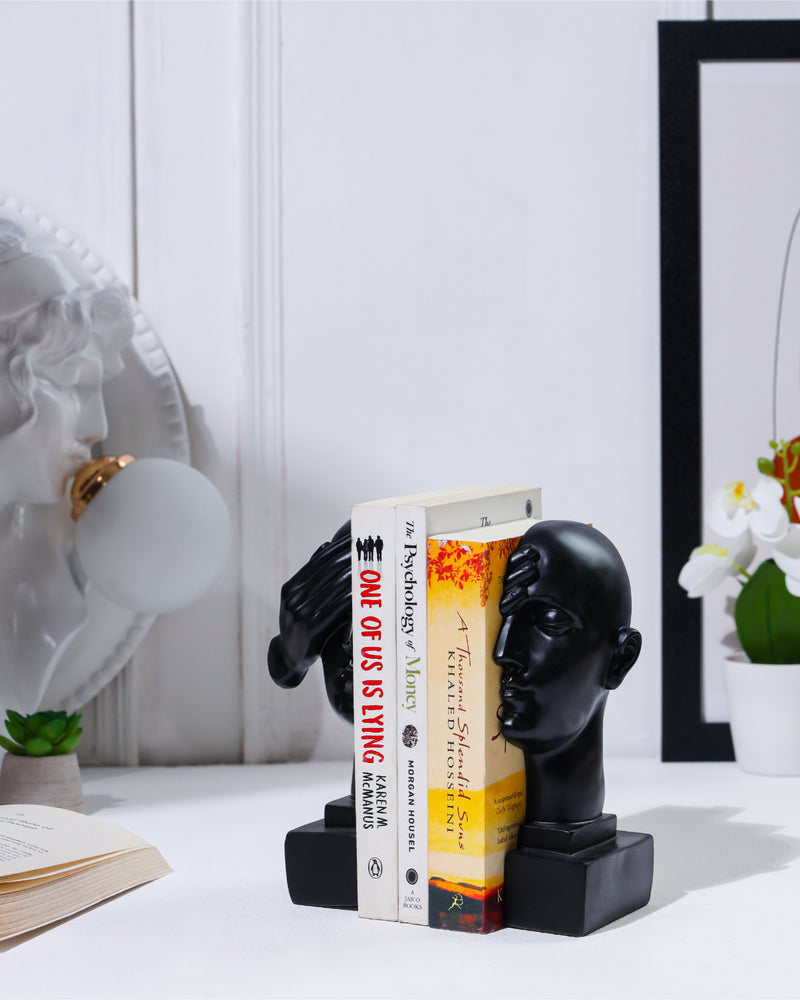 Alamkari India resin See No Evil Black Face Bookend