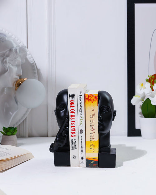 Alamkari India resin The Secret Keeper Black Face Bookend