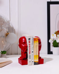 Alamkari India resin The Secret Keeper Red Face Bookend