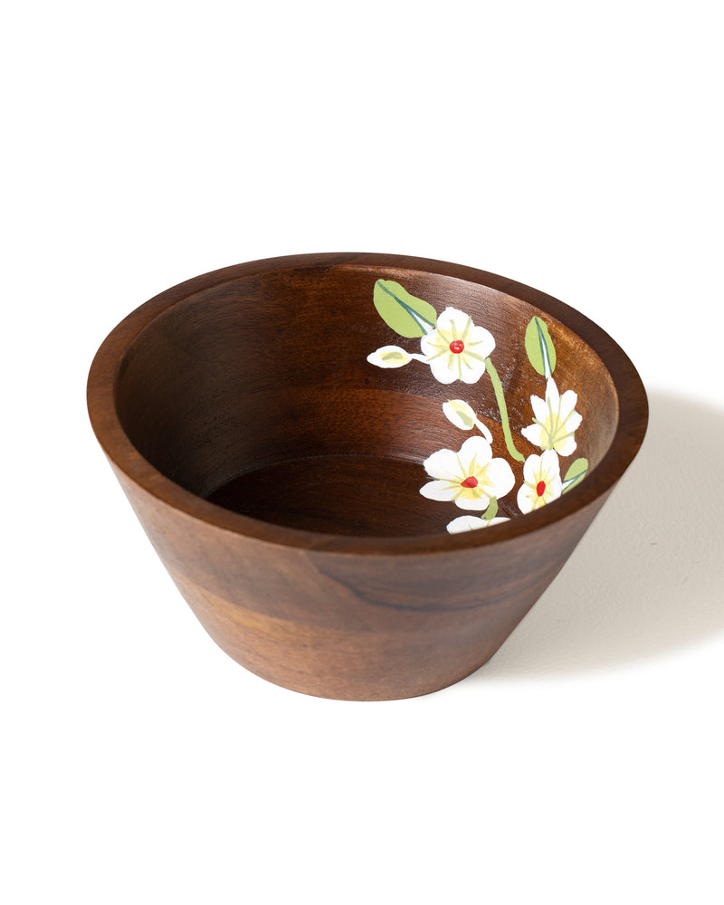 Alamkari India Wooden Handpainted Wooden Bowl