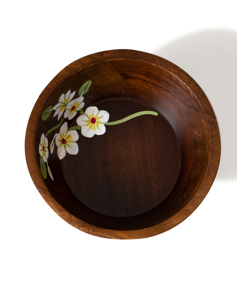 Alamkari India Wooden Handpainted Wooden Bowl