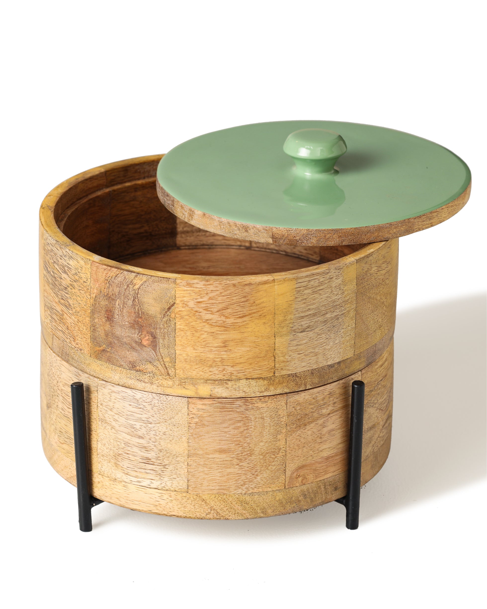 Alamkari India Wooden Wooden Double layer Roti box