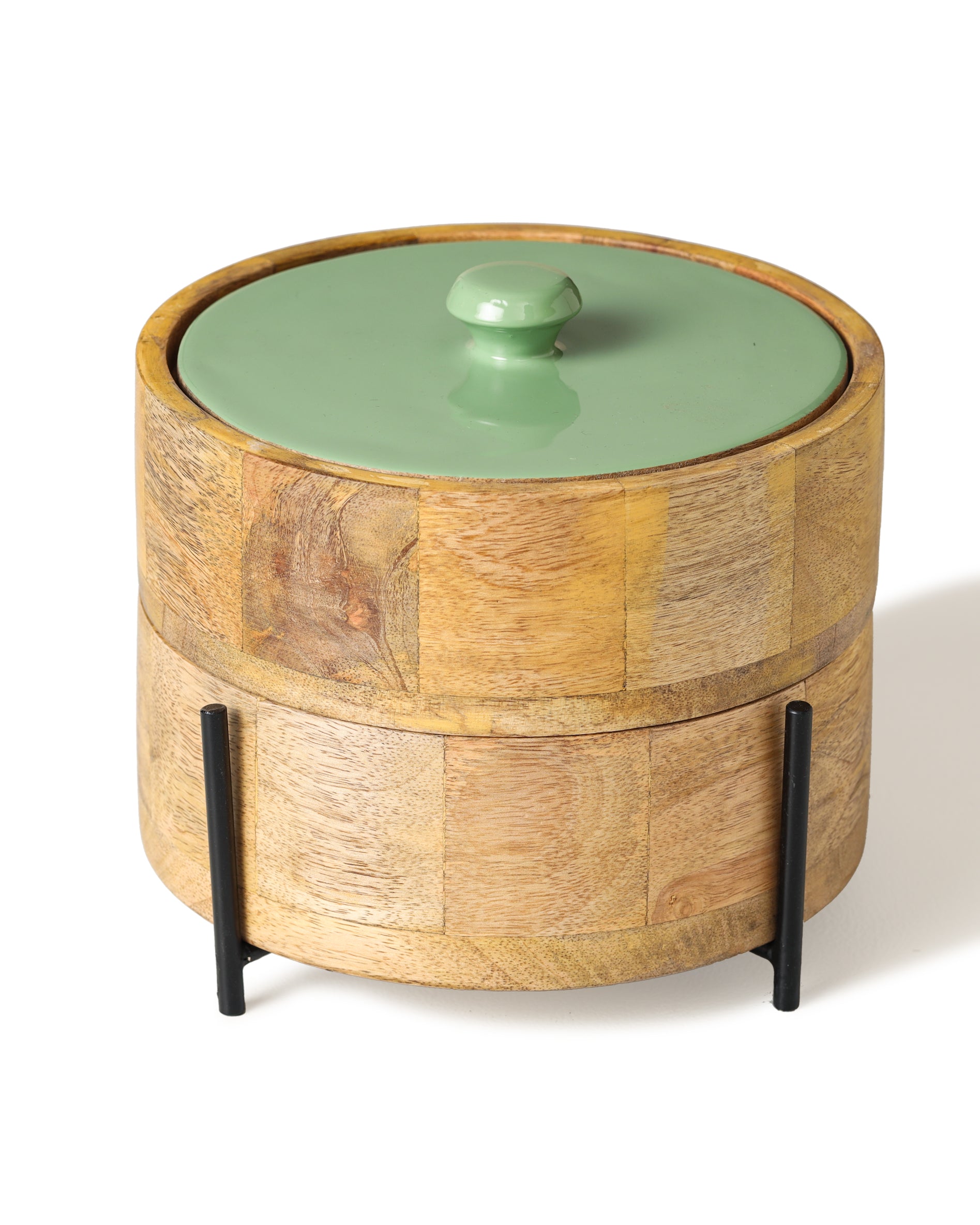 Alamkari India Wooden Wooden Double layer Roti box