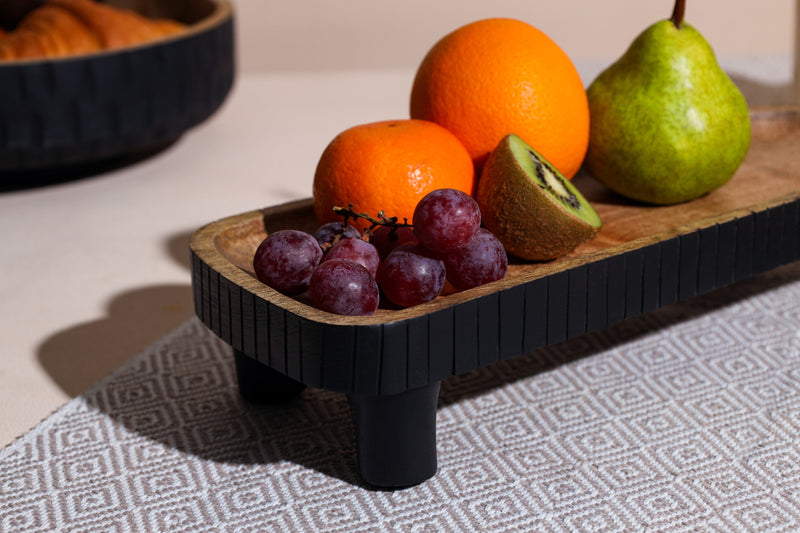 Alamkari India Wooden Wooden Platter on legs