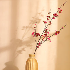 Artificial Cherry Blossom Stick (130 cm, Dark Pink)