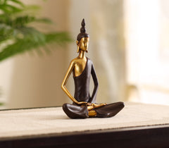 Decorative Modern Golden Brown Meditating Buddha Showpiece